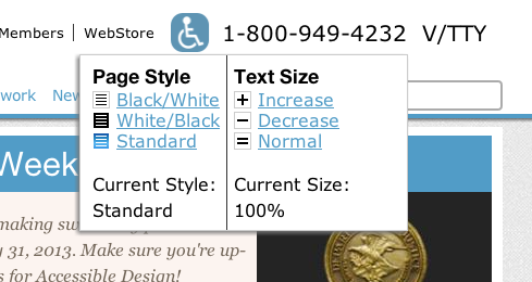 Page Style and text Size Module impmenetation