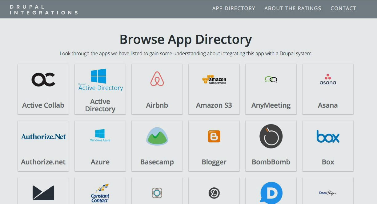 Drupal Integrations App Listing screenshot